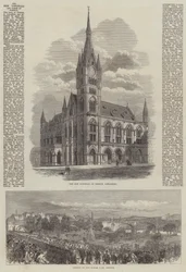 Das neue Rathaus und die Parks in Preston